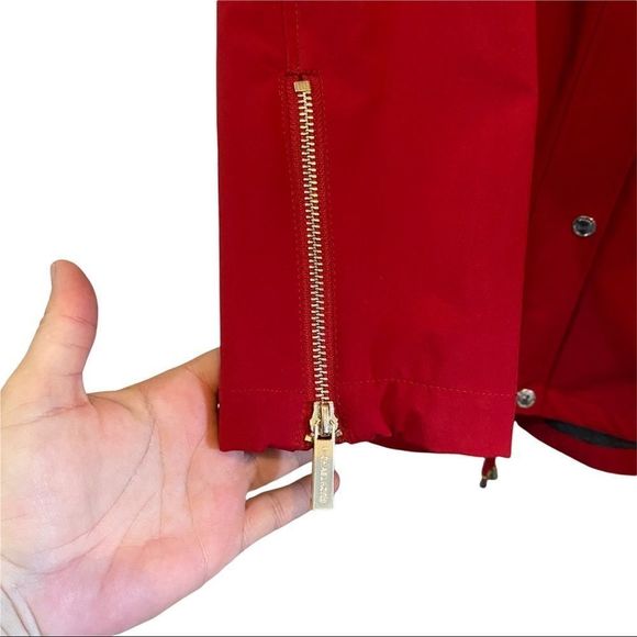 Michael Kors red polyester waterproof utility jacket size M new without tag - Picture 3 of 9